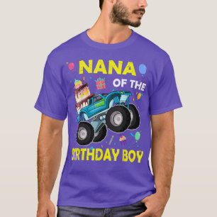 T-shirt Nana de l'anniversaire Boy Monster Camion Annivers
