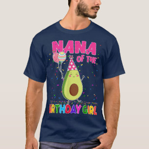 T-shirt Nana De L'Anniversaire Girl Avocados Famille Thème