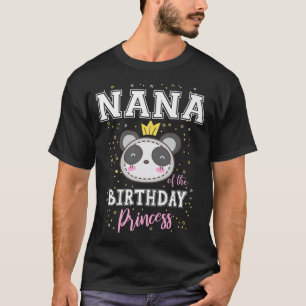 T-shirt Nana de l'Anniversaire Princesse Cute Panda Bear B