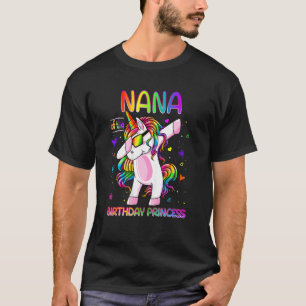 T-shirt Nana De L'Anniversaire Princesse Fille Dabbing Uni