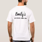 T-shirt Nana de l'équipe de filles d'anniversaire (Dos)