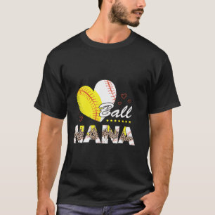 T-shirt Nana des deux baseball softball fête des mères pou