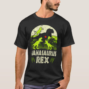 T-shirt Nana Dinosaur T Rex Nanasaurus 3 Enfants Matching 