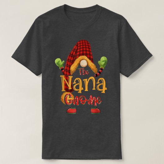 T-shirt Nana gnome pyjama de Noël assorti groupe famille (Design devant)