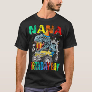 T-shirt Nana Of The Birthday Boy Monster Dinosaur 