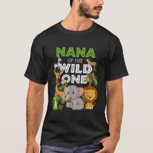 T-shirt Nana of the Wild One Zoo Anniversaire Safari Jungl