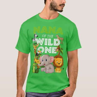 T-shirt Nana of the Wild One Zoo Anniversaire Safari Jungl