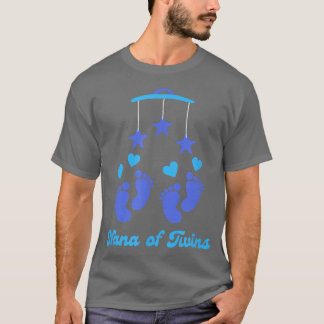 T-shirt Nana of Twins Grandma Blue Feet C'est un garçon Ge