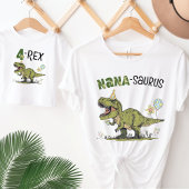 T-shirt Nana-saurus Dinosaur Thème Fun Anniversaire de enf