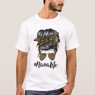 T-shirt Nana Vie Cheveux Bandana Lunettes Empreinte de léo