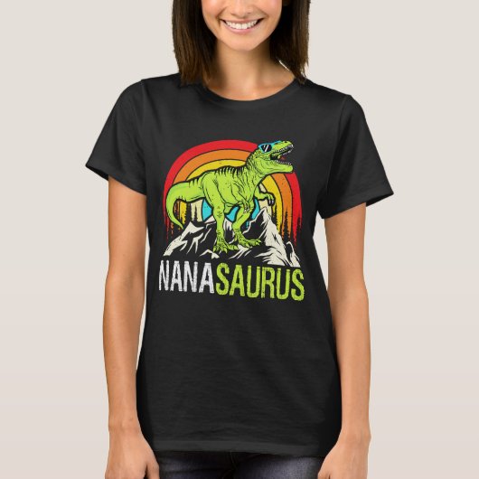 T-shirt Nanasaurus Dinosaur T Rex Nana Saurus Grand (Devant)