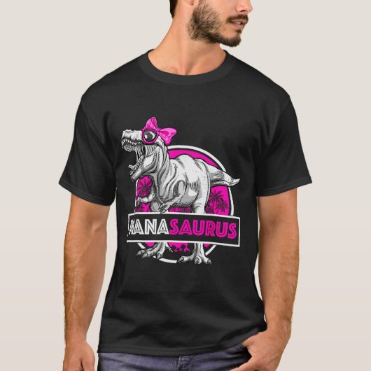 T-shirt Nanasaurus T-rex Matching Funny Grandma Saurus Din (Devant)