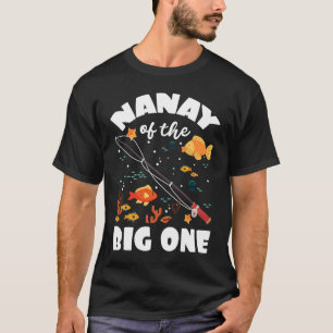 T-shirt Nanay Of The Big One Birthday Pêche Thème Annivers