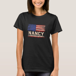 T-shirt Nancy Prénom Chemise Nancy Nom Drapeau américain