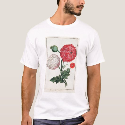 T-shirt Nandous de Papaver somniferum et de pavot gravés (Devant)