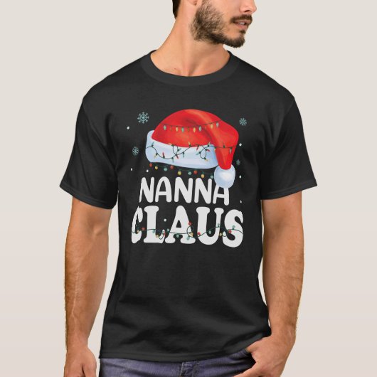 T-shirt Nanna Claus Xmas Famille Matching Funny Grand-mère (Devant)