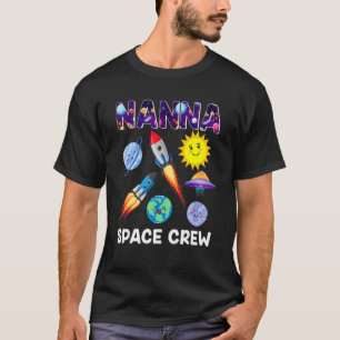 T-shirt Nanna Space Crew Nanna Du Garçon D'Anniversaire As