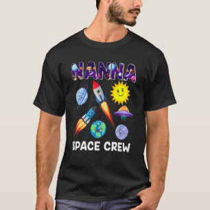 T-shirt Nanna Space Crew Nanna Du Garçon D'Anniversaire As
