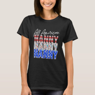 T-shirt Nanny 4 De Juillet Costume Tous Américain Nanny No