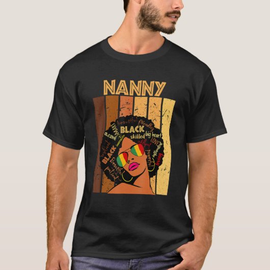 T-shirt Nanny afro-américaine Pride femmes Black Hist (Devant)