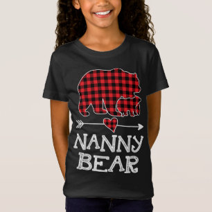 T-Shirt Nanny Bear Noël Noël Noël Pajama Rouge Plaque Buff