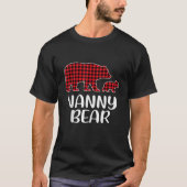 T-shirt Nanny Bear Noël Pyjama Buffalo Rouge Pâté Fami (Devant)