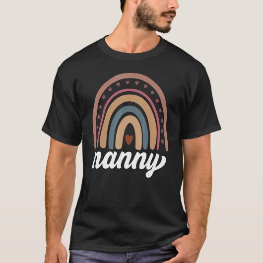 T-shirt Nanny Boho Rainbow Back To School Grandma Appreci (Devant)