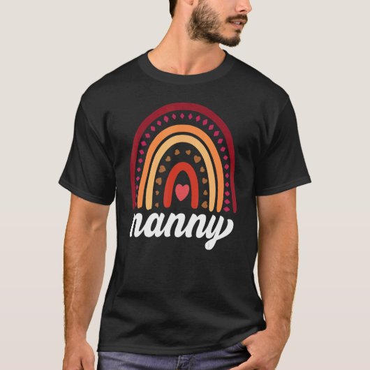 T-shirt Nanny  Boho Rainbow Back To School Grandma Appreci (Devant)