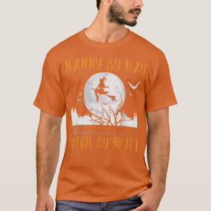 T-shirt Nanny By Day Witch By Night Femmes Halloween