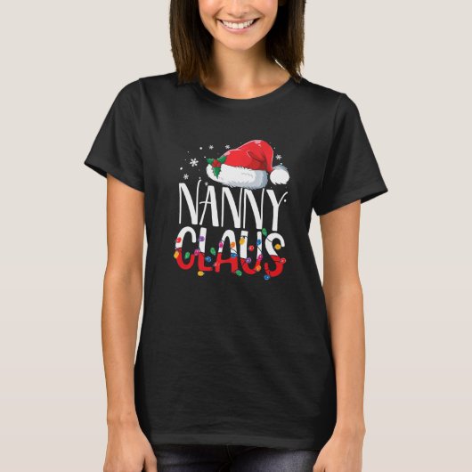 T-shirt Nanny Claus Correspondant Famille Pyjamas de Noël (Devant)