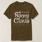 T-shirt Nanny Claus Funny Grand-mère Père Noël Pyjamas Noë (Design devant)