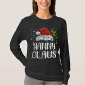 T-shirt Nanny Claus Lumières de Noël Pyjama Famille Matchi (Devant)