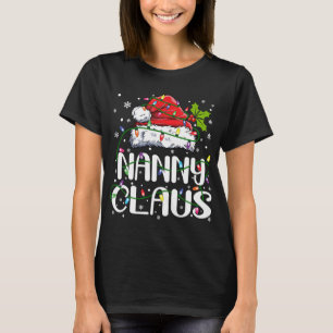 T-shirt Nanny Claus Lumières de Noël Pyjama Famille Matchi