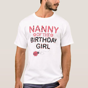 T-shirt Nanny De La Famille De Fille Anniversaire Qui Corr
