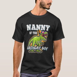 T-shirt Nanny Of The Birthday Boy Matching Family Dinosaur