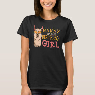 T-shirt Nanny Of The Birthday Girl Lama Anniversaire Party