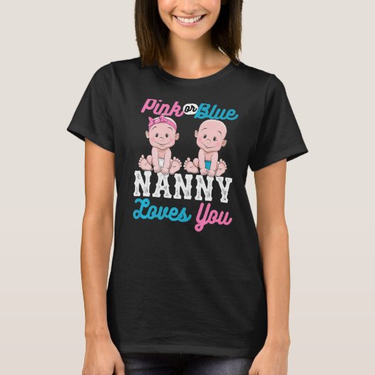 T-shirt Nanny Rose Ou Bleu Vous Aime Bébé Designs Pour Pre (Devant)