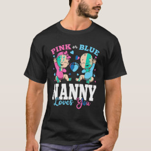 T-shirt Nanny Rose Ou Bleue Vous Aime Bébé Genre Révéler K