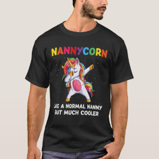 T-shirt Nannycorn Nanny Unicorne Anniversaire Famille Corr