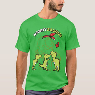 T-shirt Nannysaurus Nannyrannosaurus Dinosaur Mères garçon