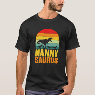 T-shirt Nannysaurus Rex Dinosaure Nanny Saurus Famille Cor
