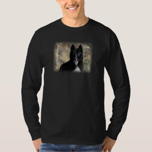 T-shirt nano de douille de Hanes de loup noir long