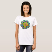 T-shirt Nano Hanes Mandala, blanc (Devant entier)