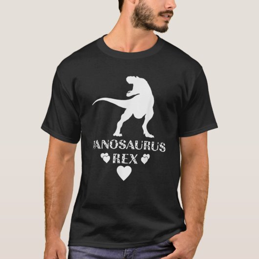 T-shirt Nano Nanosaurus Rex Dinosaur Mère Fête Cadeau (Devant)