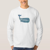 T-shirt Nantucket Blue Whale Beach long manches (Devant)