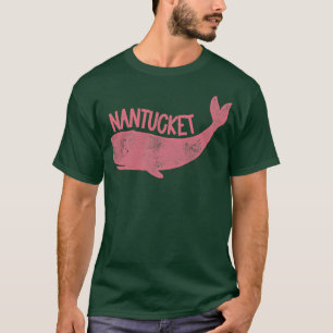 T-shirt Nantucket Whale in Letterpress