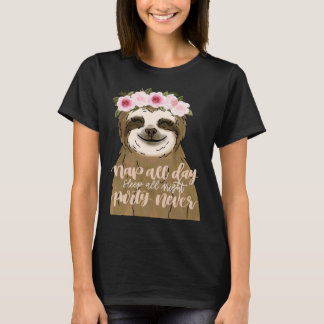 T-shirt Nap All Day Sloth