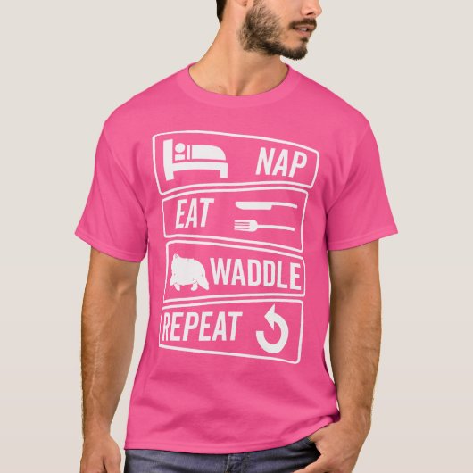 T-shirt Nap Manger Waddle Wombat Propriétaire Australian A (Devant)