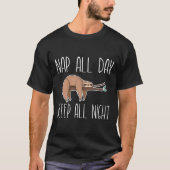 T-shirt Nap Toute La Journée Dormir Toute La Nuit Sommeil  (Devant)