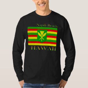 T-shirt Napili Beach Hawaii Islands Hawaii Flag Beach